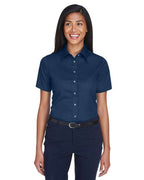 Camisa de sarga de manga corta Easy Blend™ para mujer con quitamanchas