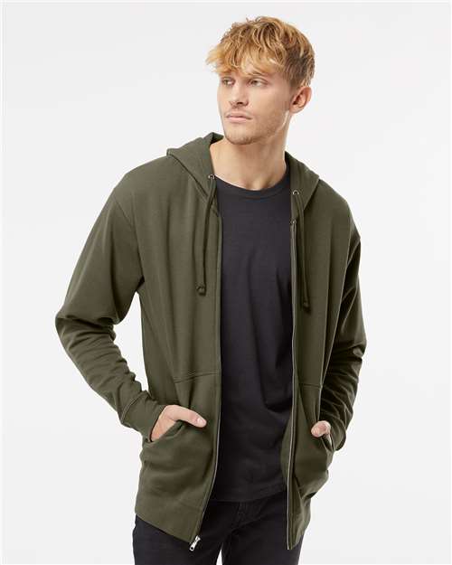 Unisex Midweight Full-Zip Hooded Sweatshirt
