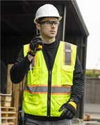 Unisex 6 Pocket Contrast Class 2 Vest
