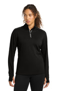 Sport-Tek ®  Women's Sport-Wick ®  Textured 1/4-Zip Pullover.  LST860