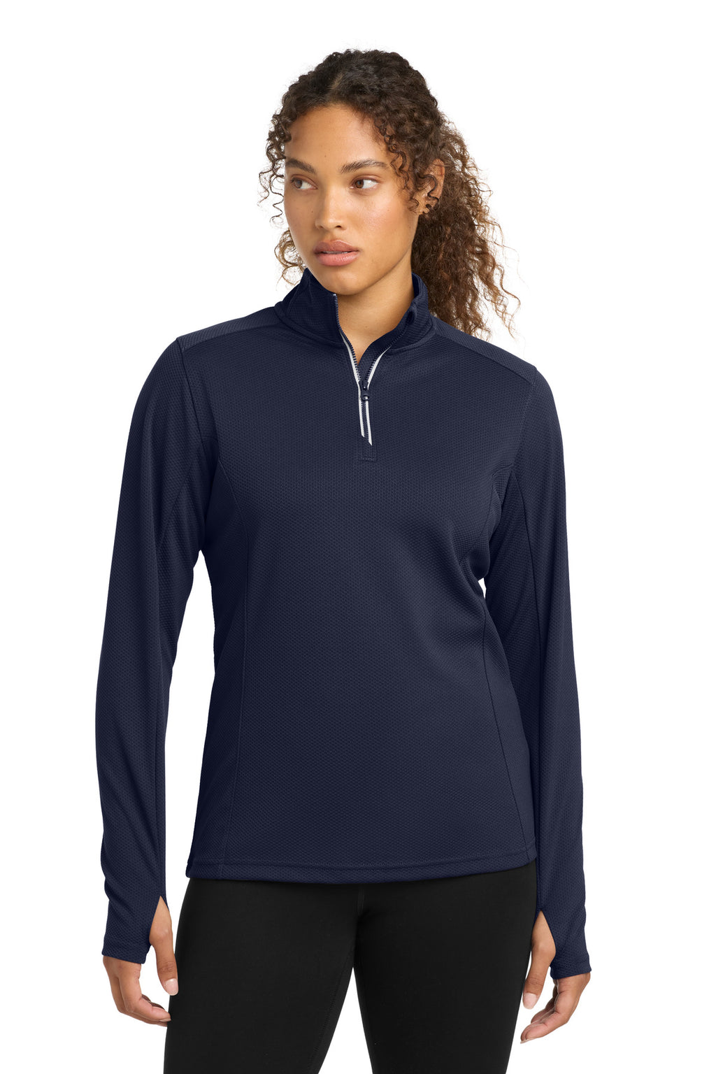 Sport-Tek ®  Women's Sport-Wick ®  Textured 1/4-Zip Pullover.  LST860