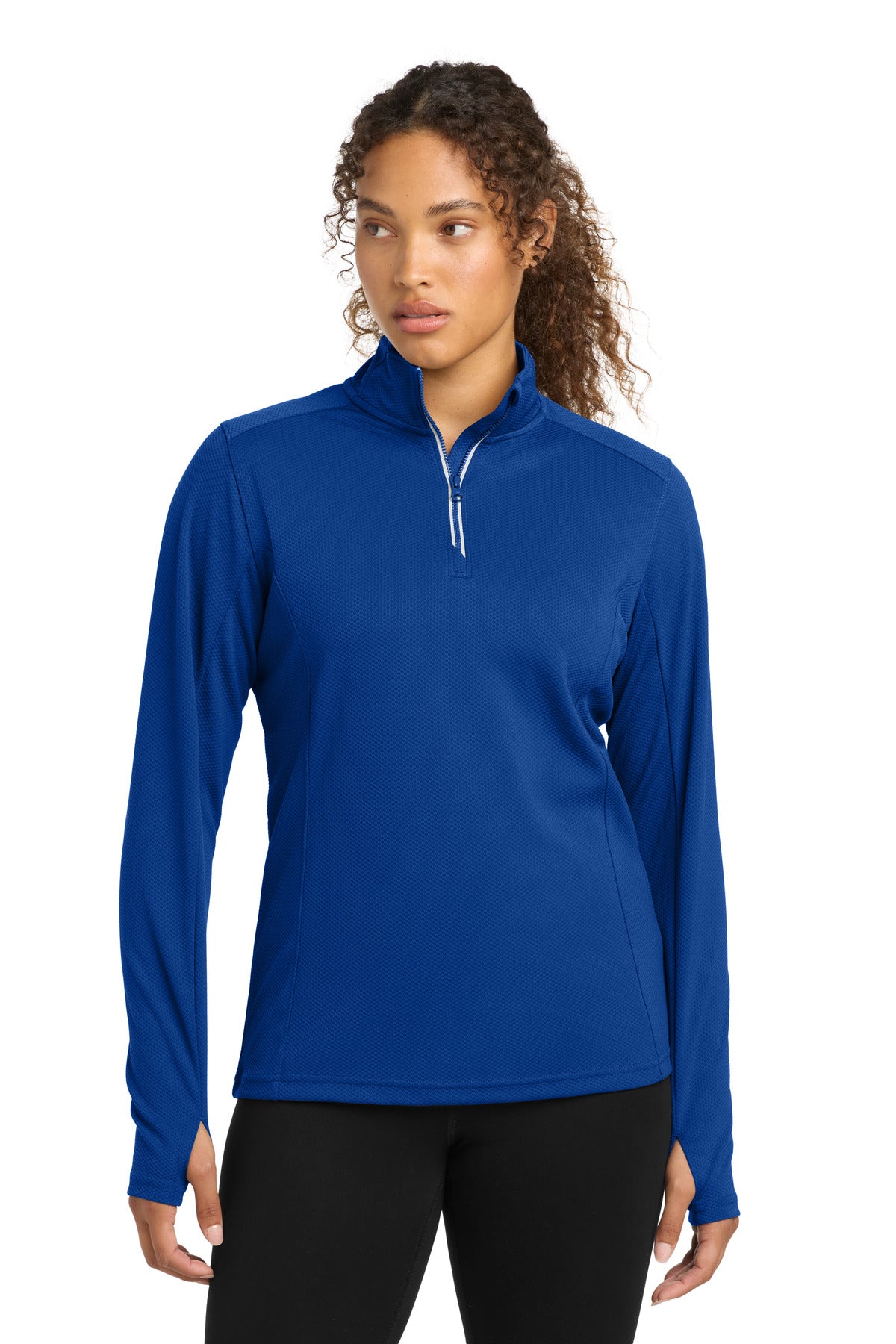 Sport-Tek ®  Women's Sport-Wick ®  Textured 1/4-Zip Pullover.  LST860