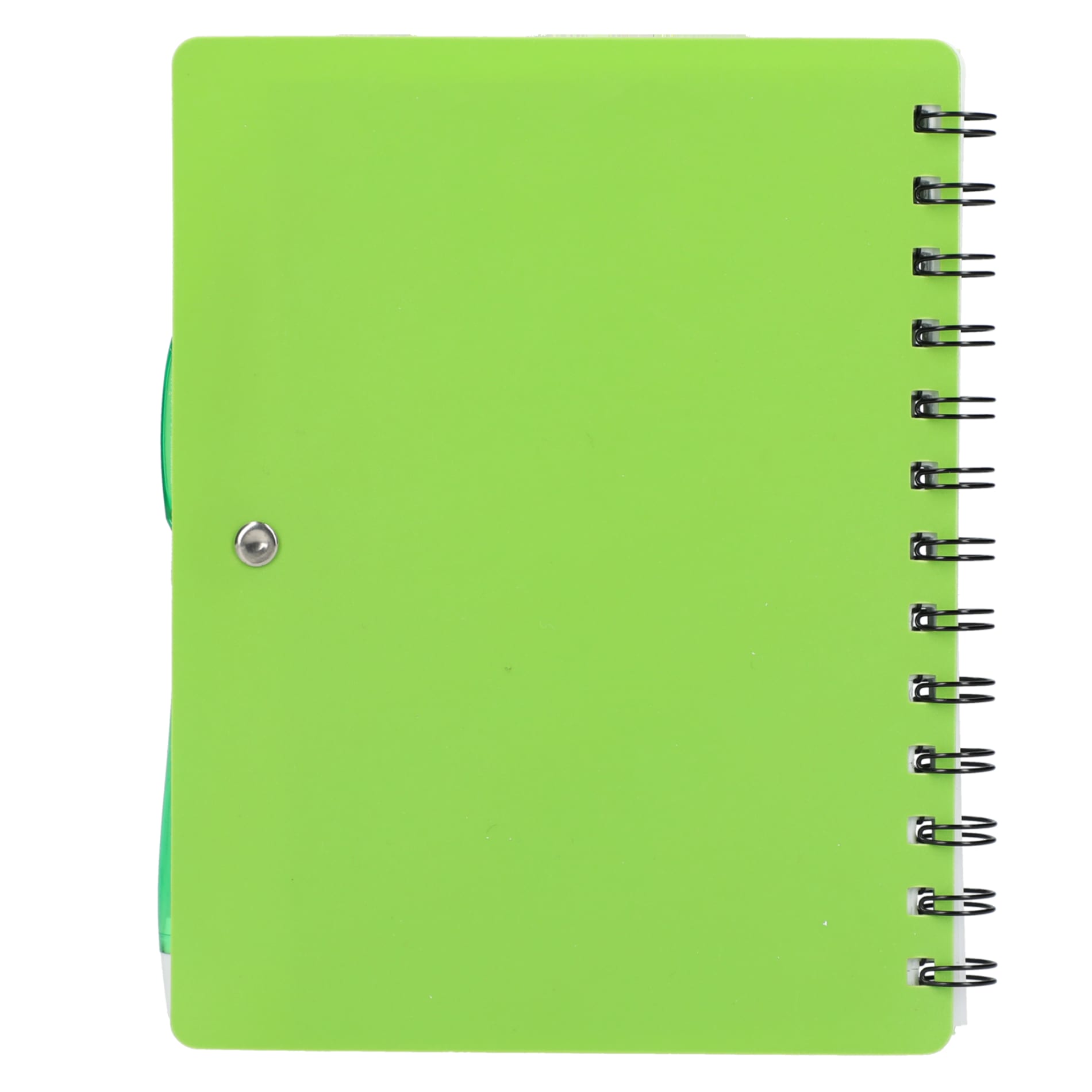 5" x 7" Recycled Dual Pocket Spiral Notebook w Pen
