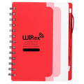 5" x 7" Recycled Dual Pocket Spiral Notebook w Pen